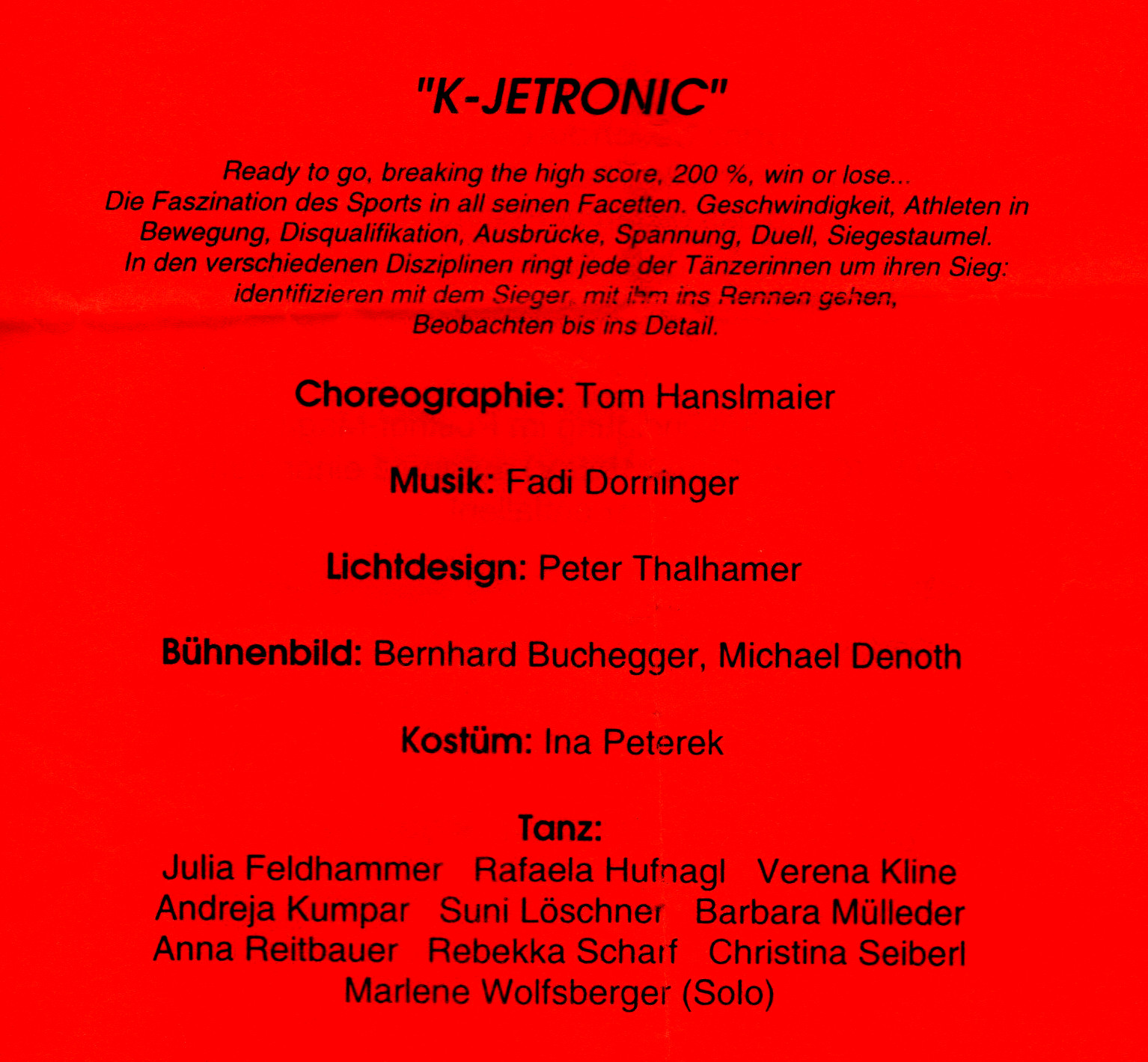 Dance Music: "K-Jetronic" Tom Hanslmaier