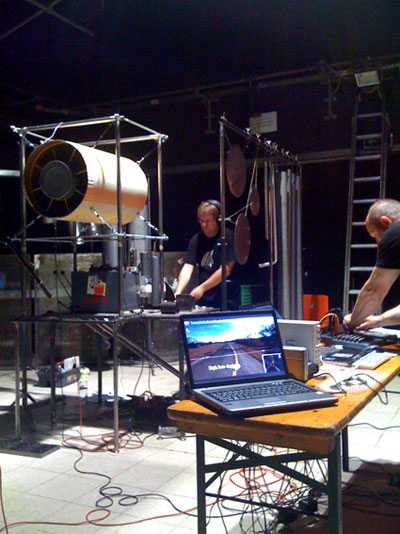 Wolfgang Dorninger and George Edlinger rehearsing for Shangri-la
